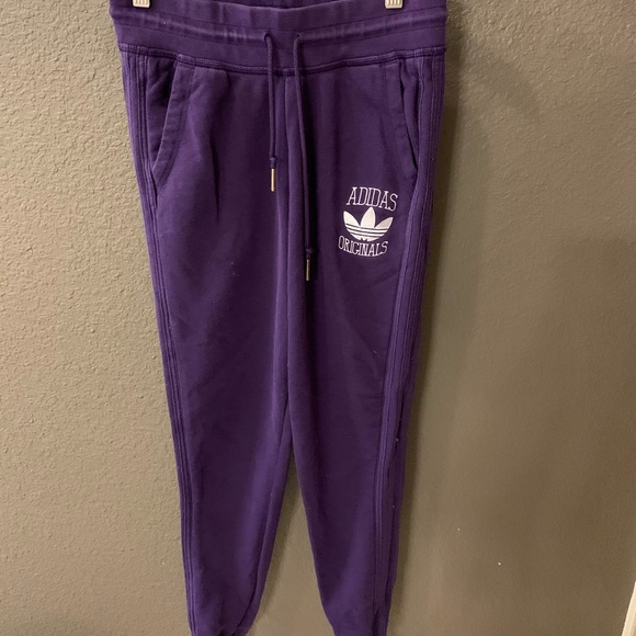 purple adidas joggers